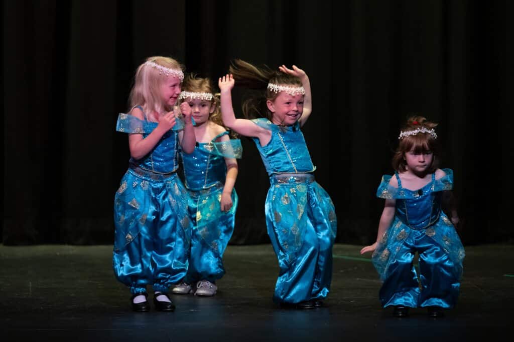 Dancing at the magical Tots summer show in Holsworthy.