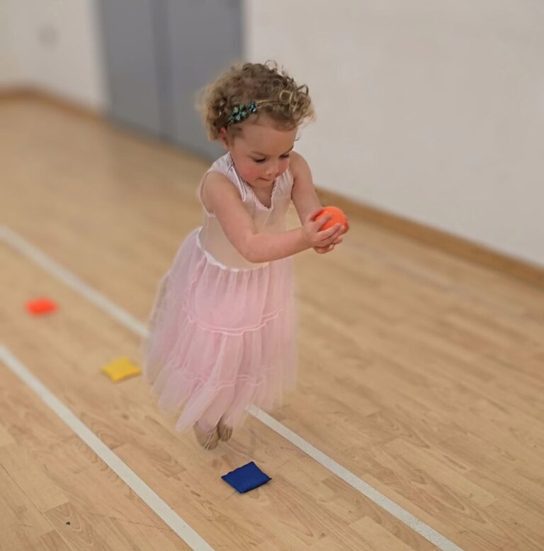 Bouncing toddler in tutu at Magical Tots – Dance Classes for Two Year Olds Near Me.