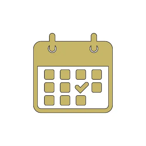 Calendar icon to book dance classes by the half term